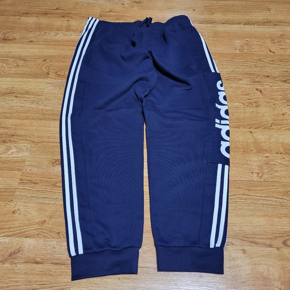 adidas Essentials Colorblock Legend Ink/White/White Pants   FL0293   MENS SIZE X
